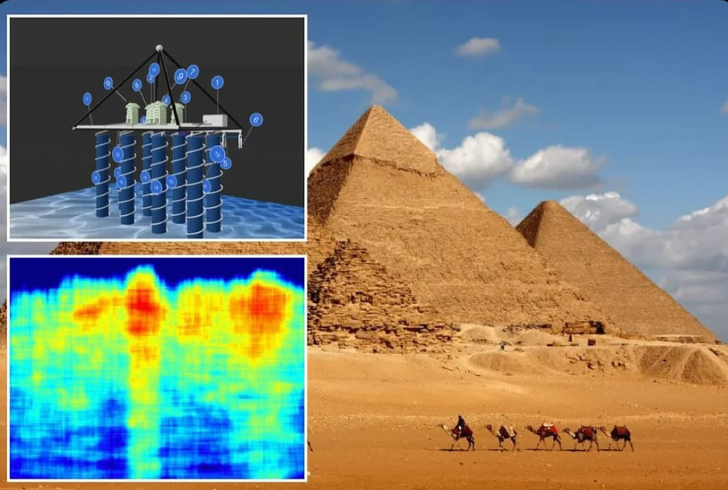 Underground network beneath Giza pyramids.